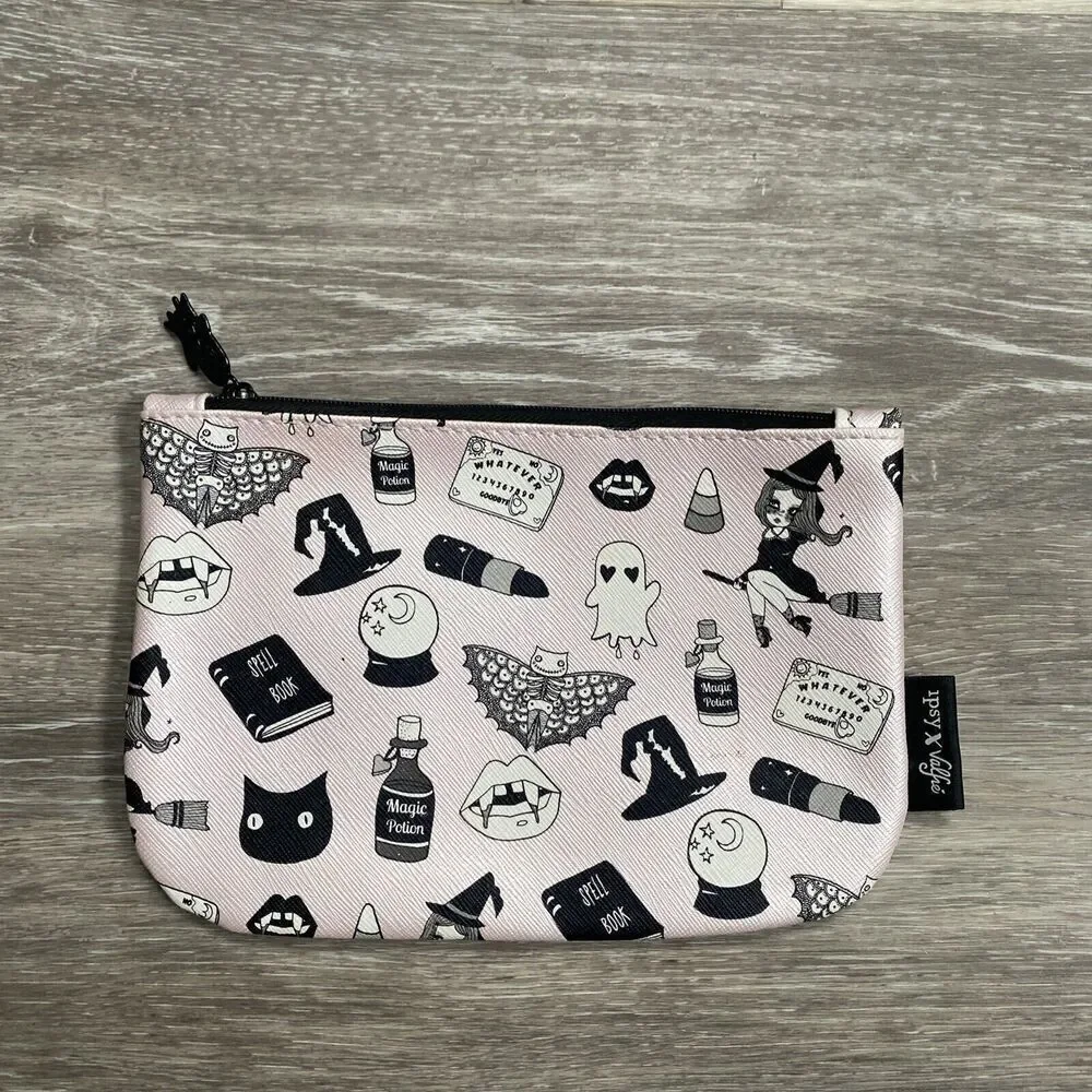 Ipsy x Valfie Makeup Bag October 2016 Black Magic Witch Halloween Glam Zip